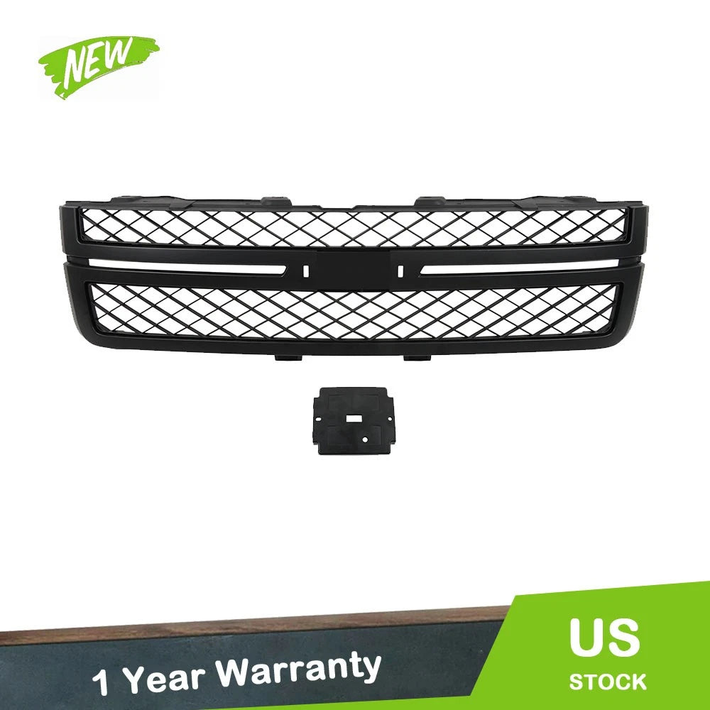 Front Bumper Grille for Chevy Silverado 2500HD 3500HD (2011–2014) Matte Black