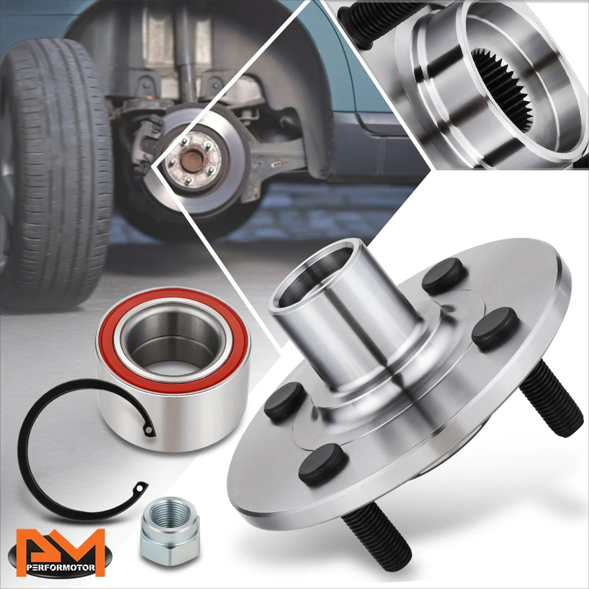 Front Wheel Hub Bearing Assembly Kit for Saturn SC SL SW (1994–2002)