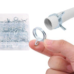 Set of 150 Double Wire Hose Clamps 5mm to 14mm Sizes