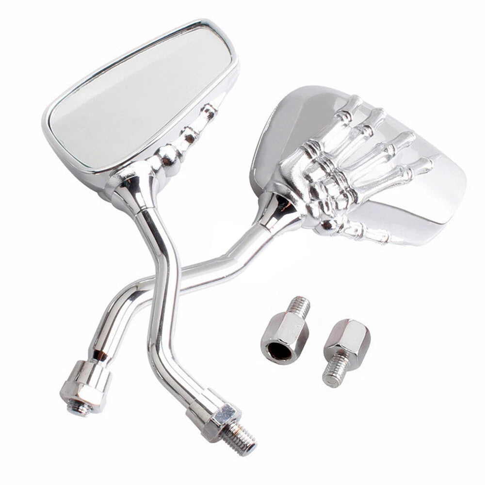 1 Pair Skull Hand Motorcycle Mirrors for Honda VTX1800T (2002–2009)