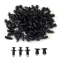 100x Plastic Fastener Clips Mixed Fairing Body Trim Panel Black