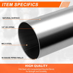 8X 3.5" OD Mild Steel Exhaust Pipes 48" Straight & 45/95 Degree U-Bends