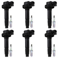 Set of 6 Ignition Coils & NGK Platinum Spark Plugs for Ford Taurus (2008–2019)