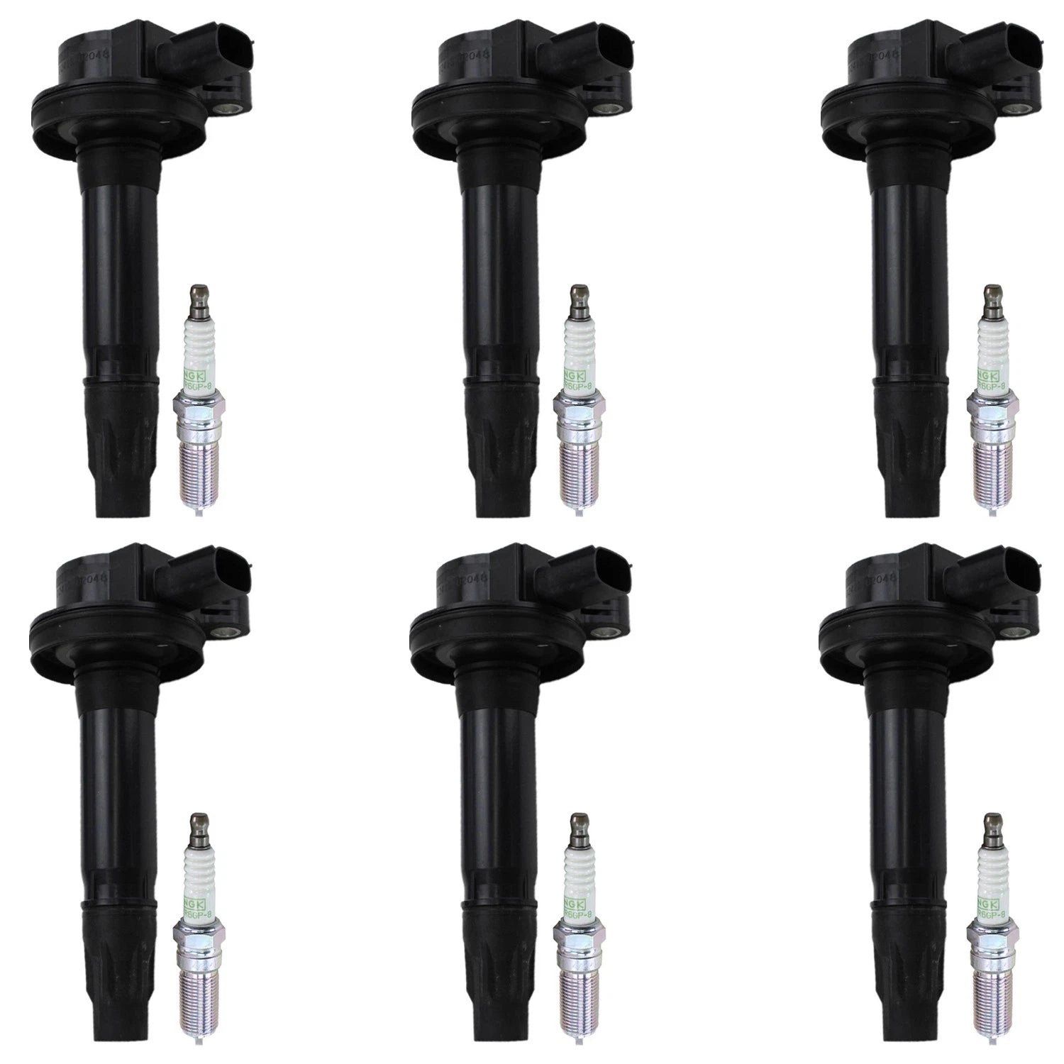 Set of 6 Ignition Coils & NGK Platinum Spark Plugs for Ford Taurus (2008–2019)