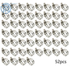 50Pcs Stainless Steel Adjustable Hose Clamp for Fuel Line (1/2"-3/4")