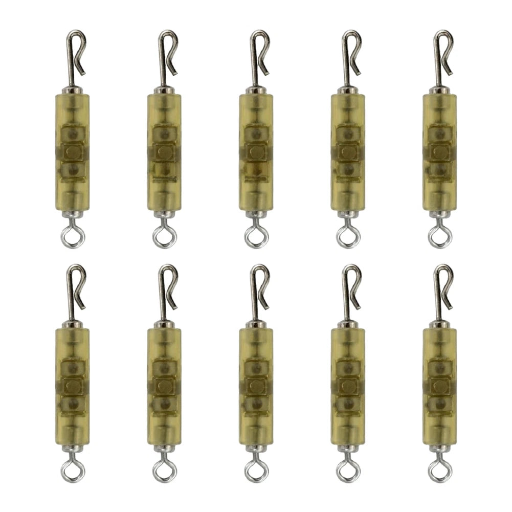 10pcs Quick Release Fishing Connector Swivels Anti Twist High Carbon Steel