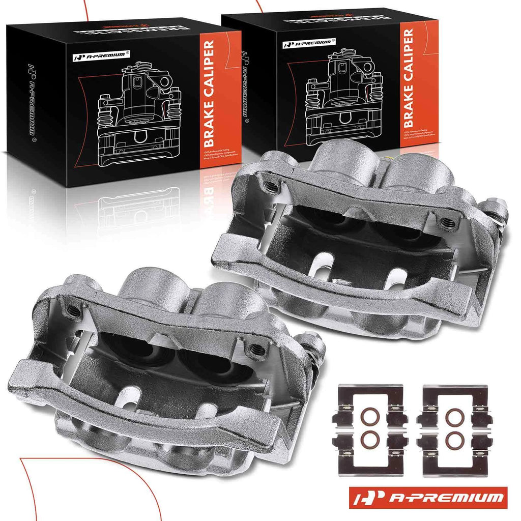 2X Front Brake Calipers with Bracket for Nissan Armada Titan Infiniti 
