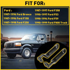 2X Interior Metal Door Handles Black for Ford F250 (1987–1998)