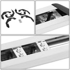 Set of 2 Chrome Step Nerf Bars for Silverado Sierra Quad Cab (2007–2019)