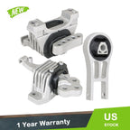 3PCS Engine Motor & Transmission Mount Set for Chrysler 200 Jeep Cherokee (2011–2017)