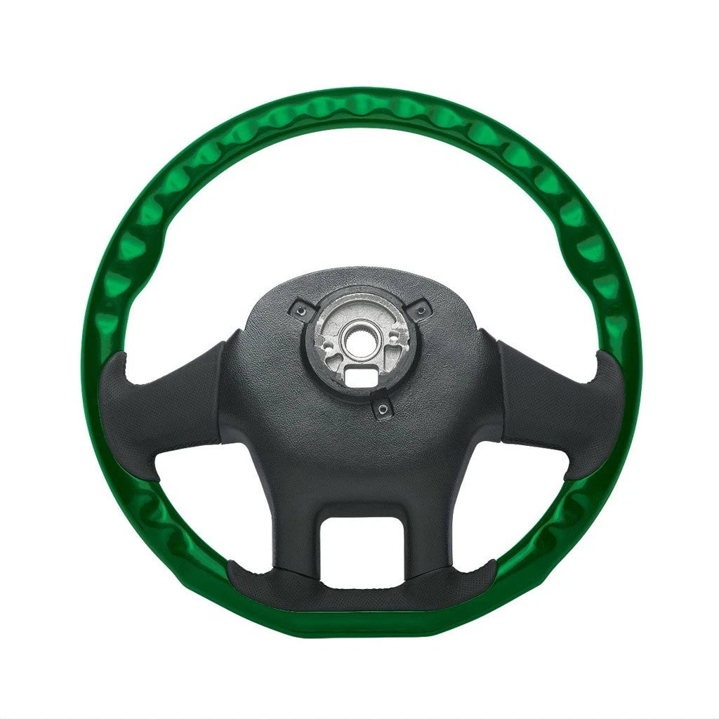 YourGrip Wood Steering Wheel Emerald Green for Peterbilt 579 (2012–2021)