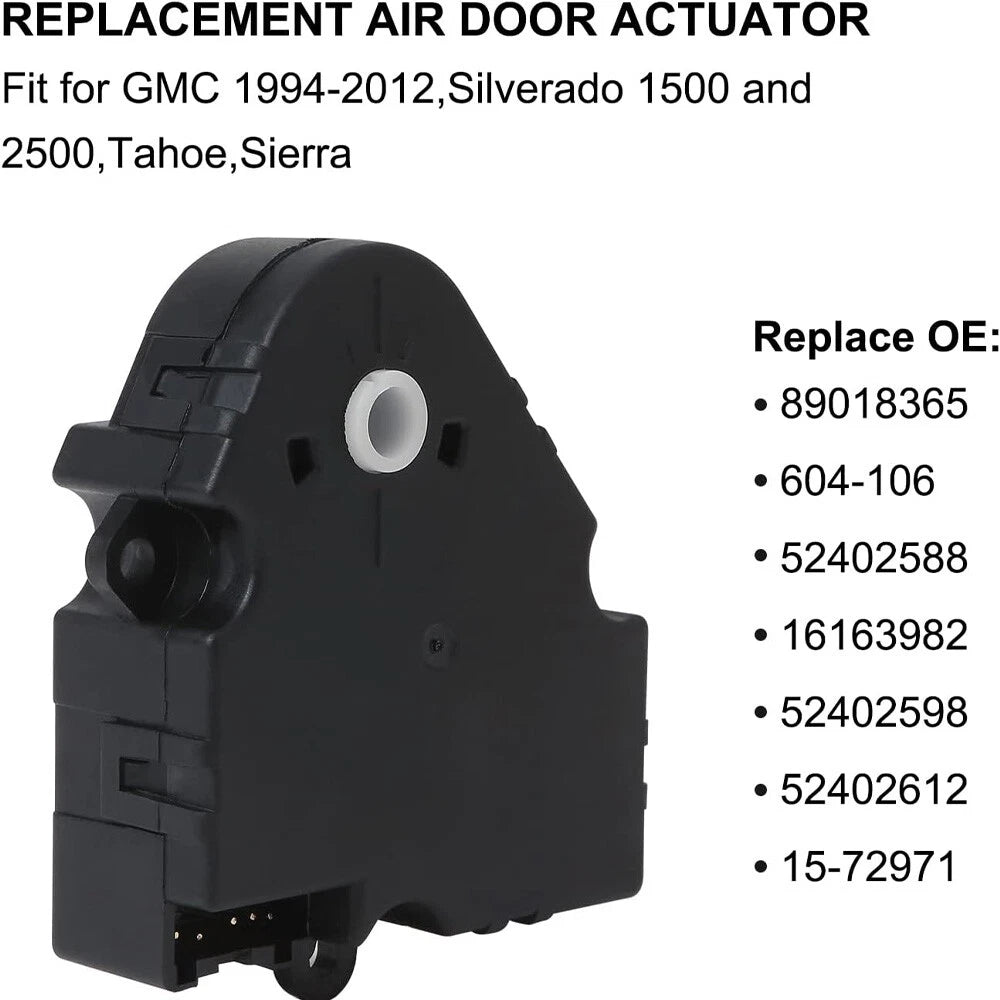HVAC Air Door Actuator for Chevy Silverado Tahoe (No. 89018365)