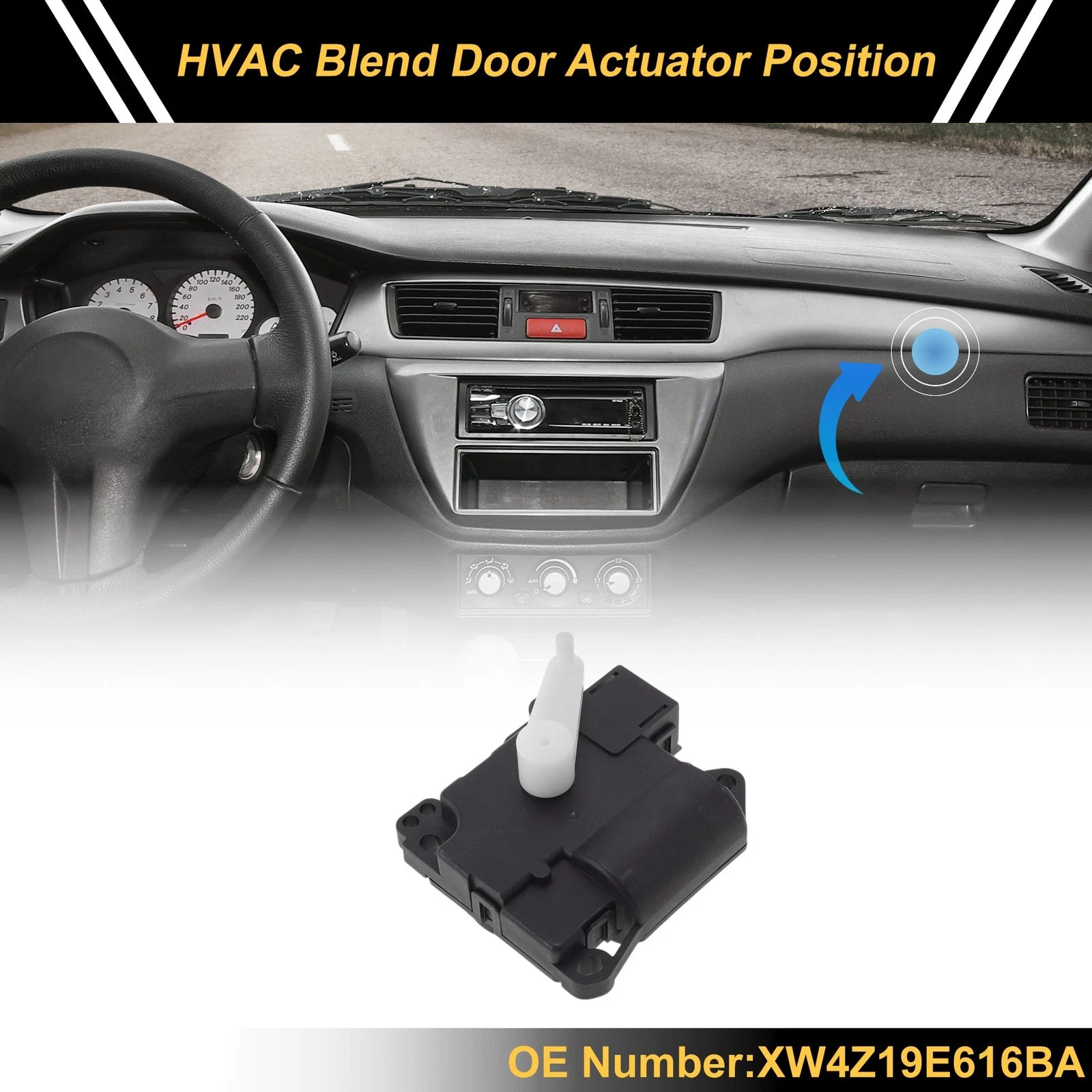 HVAC Heater Blend Door Actuator for Ford Thunderbird (2005) No.XW4Z19E616BA