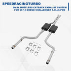 2.5" Oval Mufflers Catback Exhaust System for Dodge Challenger (2009–2014)
