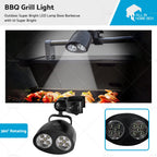 LED BBQ Grill Light with 10 LEDs for Outdoor Use