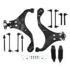 14PCS Front Lower Control Arm Ball Joint Tie Rod for Kia Sportage (2005–2010)