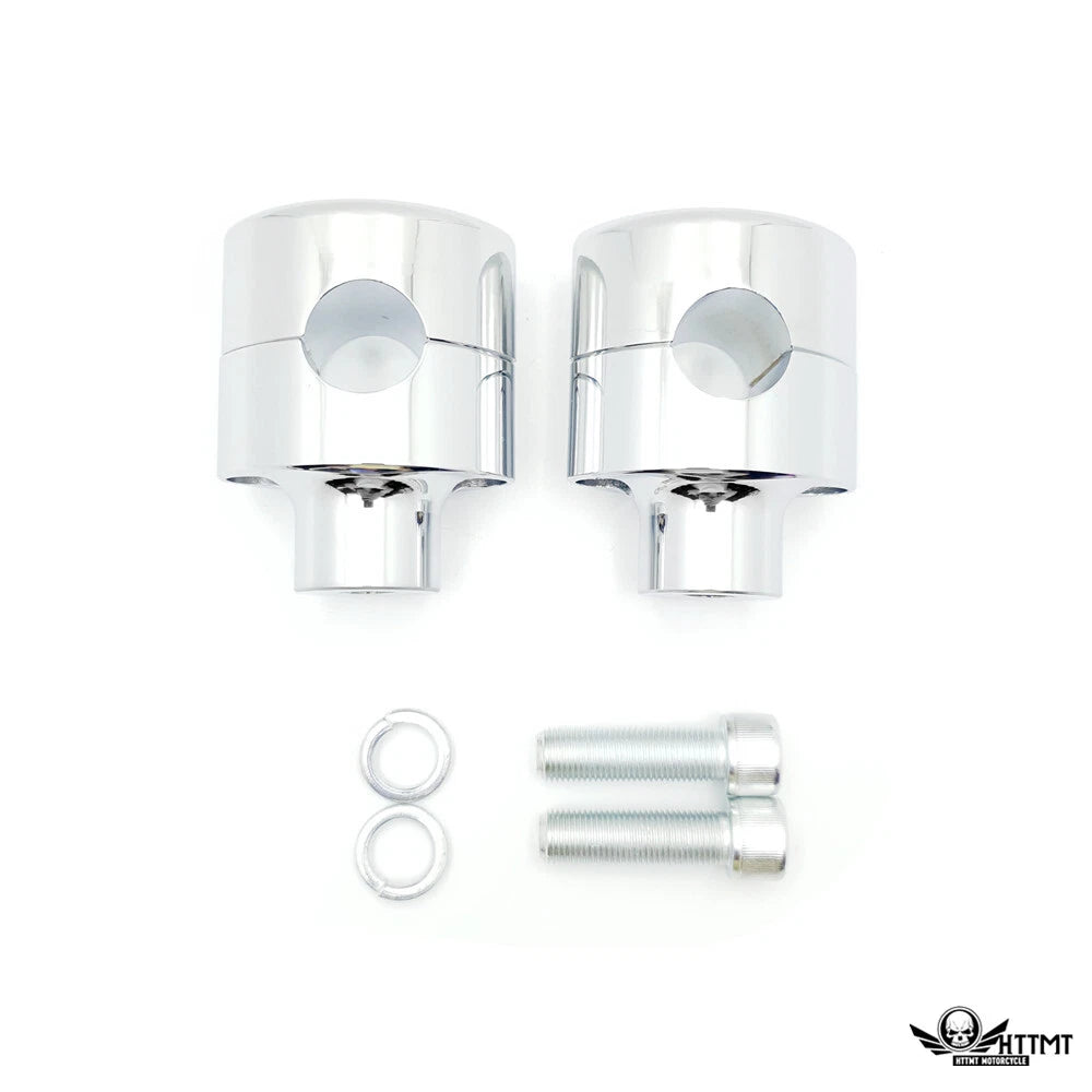 Chrome Handlebar Risers for Harley (DNA Paughco Hardbody Springer Chopper Bobber)