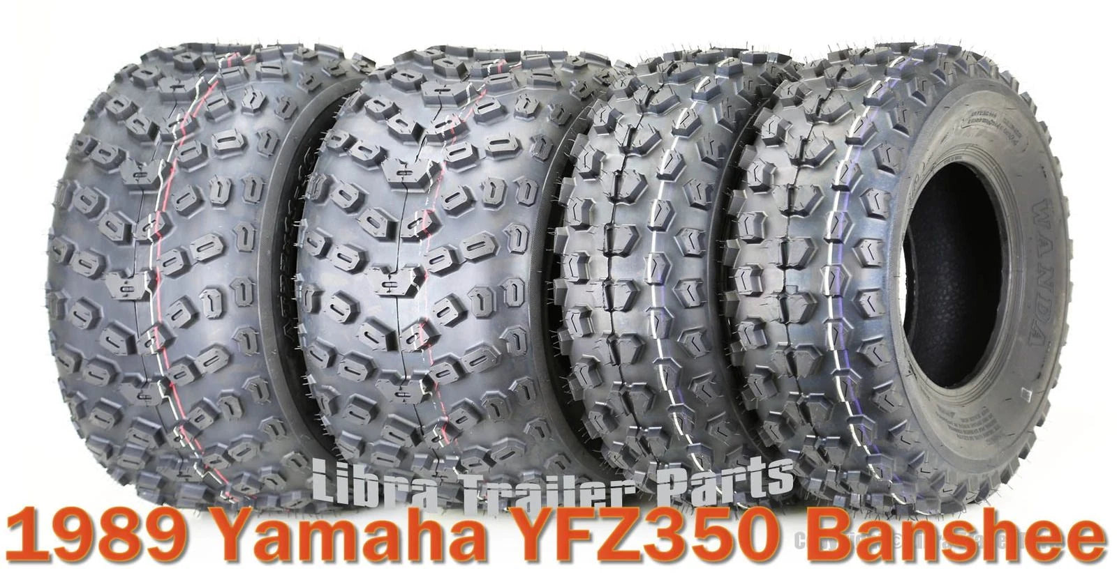 Set of 4 Sport ATV Tires 21x7-10 & 22x11-10 for Yamaha YFZ350 Banshee (1989)