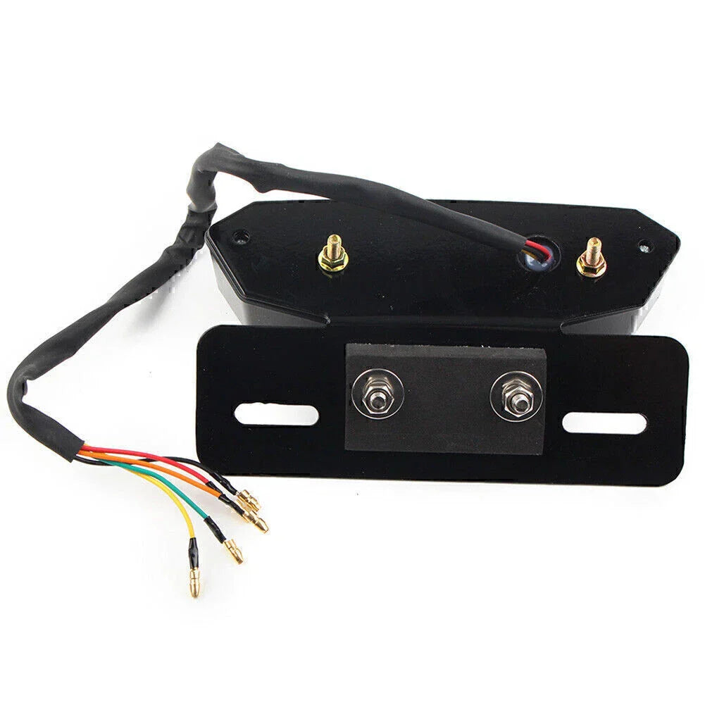 Universal Motorcycle License Plate Holder Bracket with Tail Light & Signals