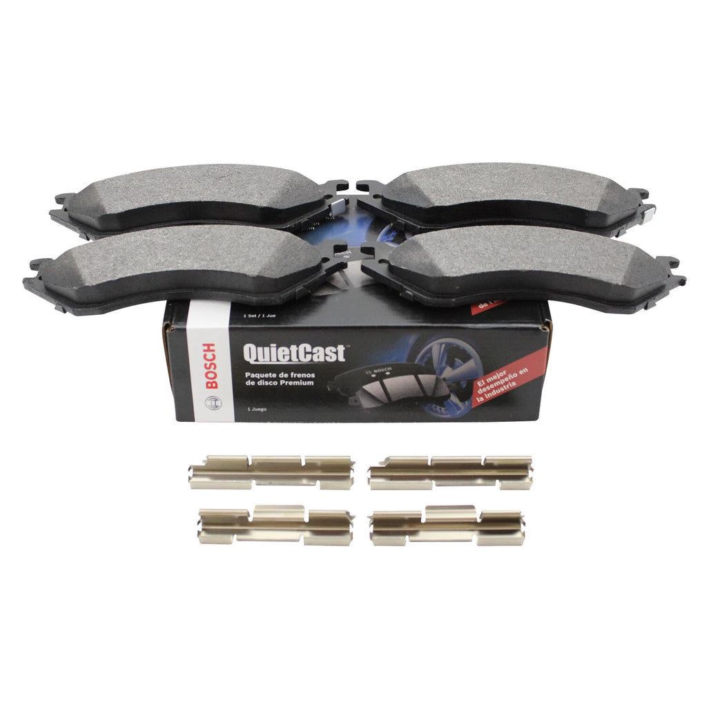 Set of 4 Bosch QuietCast Rear Semi-Metallic Brake Pads for Dodge Ram 1500 2500 (2002–2023)