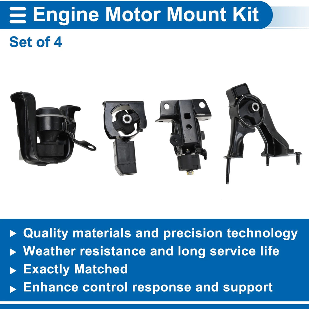 Set of 4 Engine Motor Mounts No.A62063/A4221/A4230/A4218 for Pontiac Vibe (2003–2008)