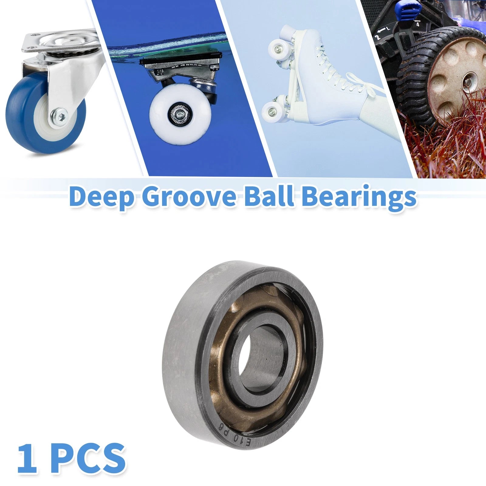 E10 Deep Groove Ball Bearings for Scooter Skateboard Wheel (10x28x8mm)