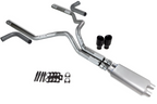 3" Dual Exhaust for Chevy GMC 2500 (2000–2006) - Dual Inlet, 2 Chamber, Black Tip