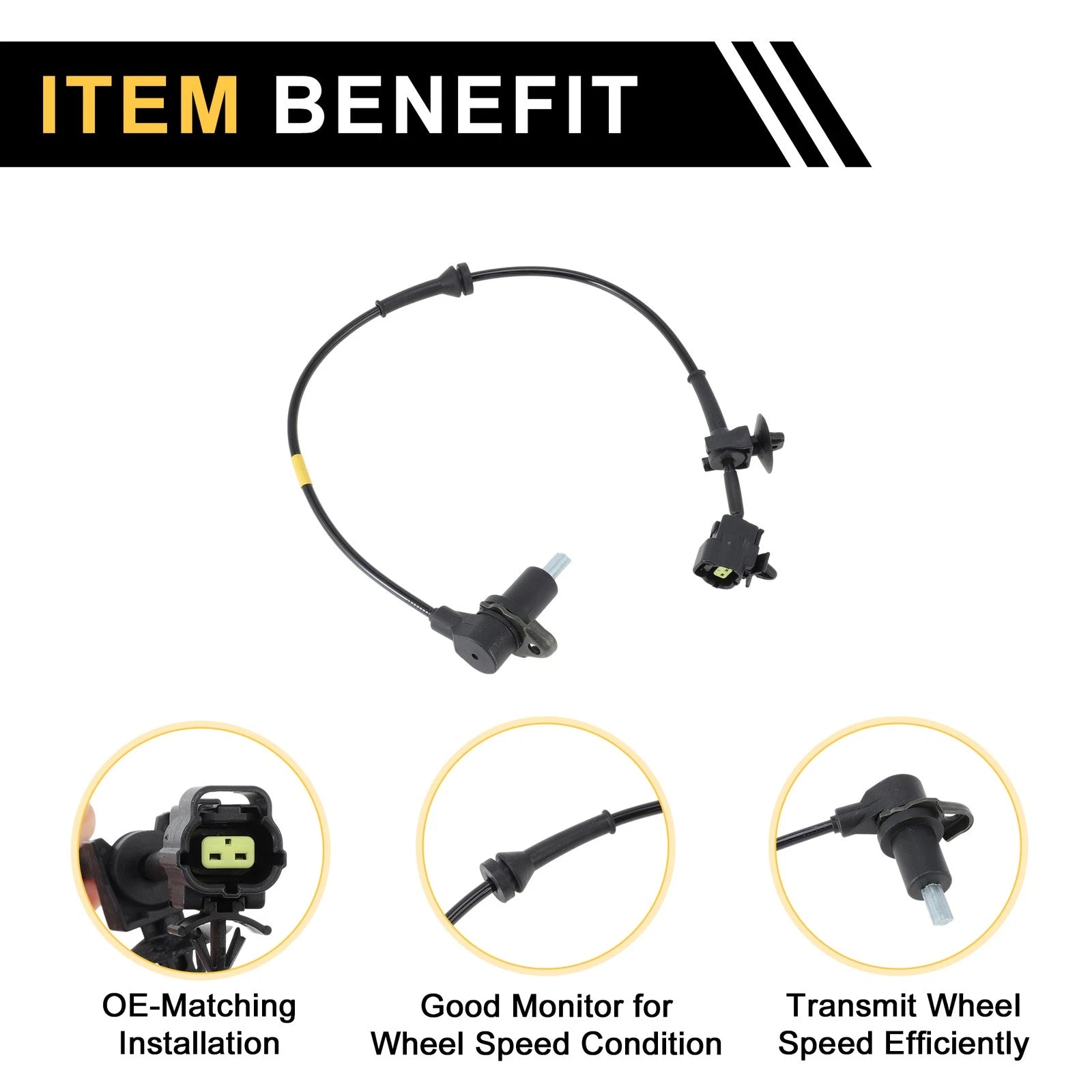 ABS Wheel Speed Sensor No. 95996130 for Chevrolet Aveo (2004–2011) Rear Right