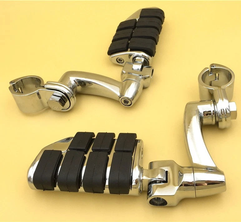 Chrome 1" P-Clamps Foot Peg for Harley Davidson Sportster 883 1200 (2004–2023)