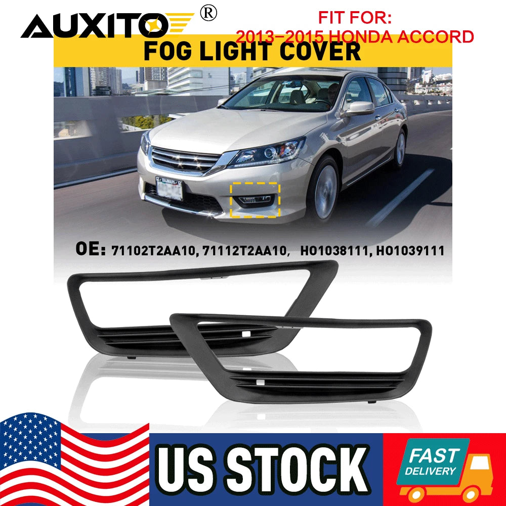 Fog Light Cover Trim Bezel Pair for Honda Accord (2013–2015)