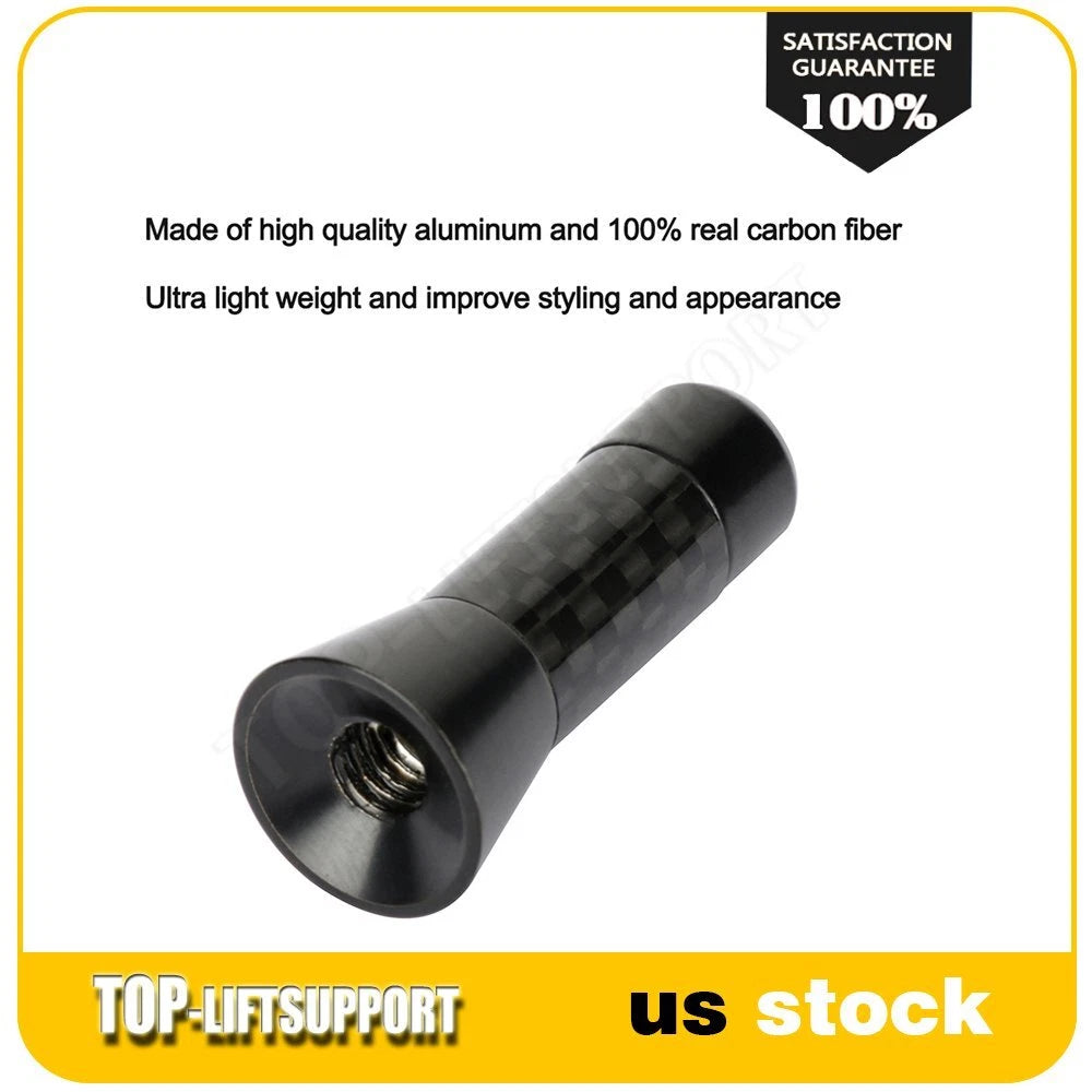 Stubby Black Carbon Fiber Radio Antenna for Car