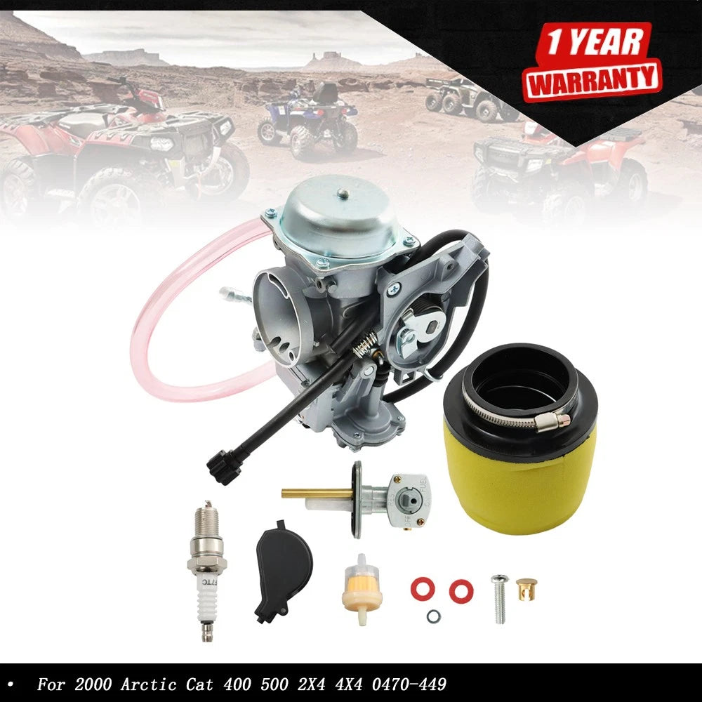 Carburetor with Fuel Valve for Arctic Cat 400 500 (2000)