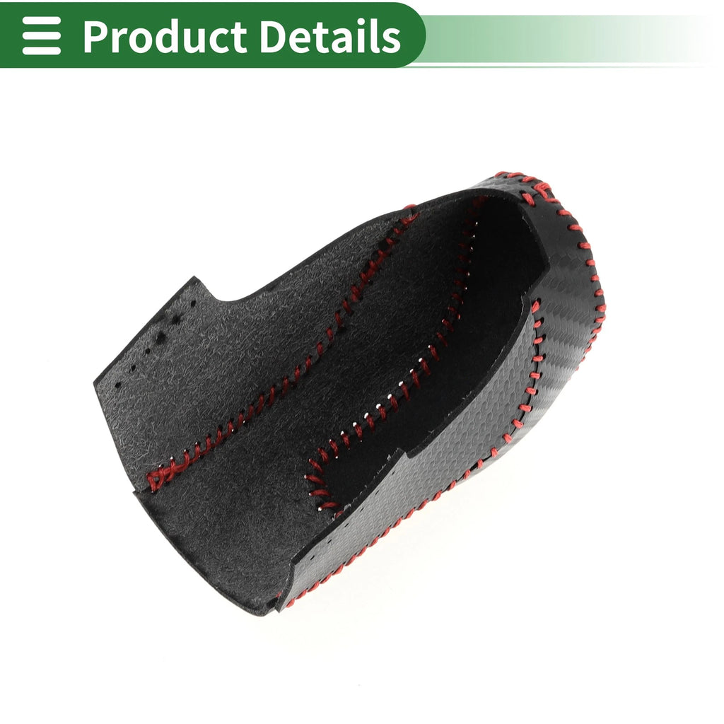 Gear Shift Knob Cover for Subaru Forester (2018–2023) Black Carbon Fiber Red