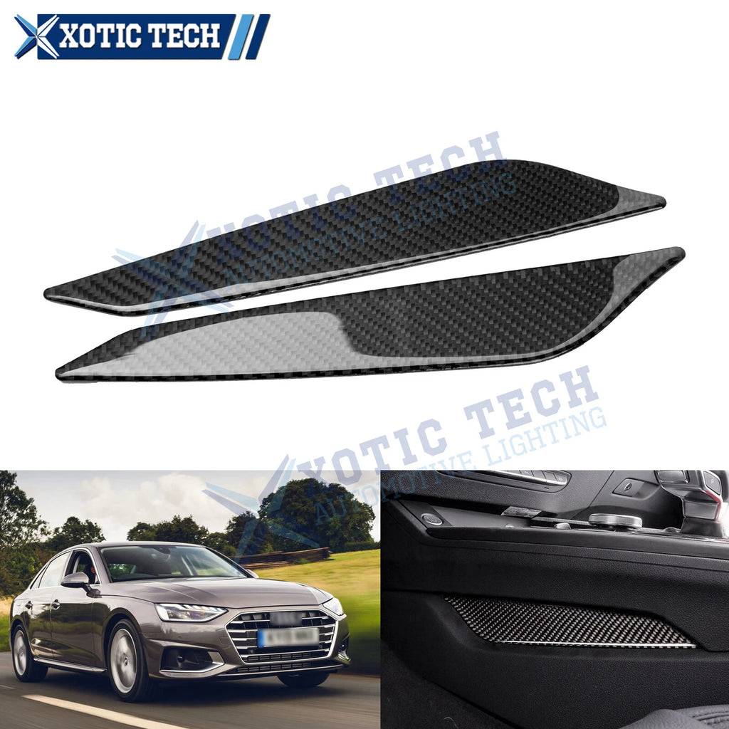 Carbon Fiber Gear Shift Panel Side Trim Cover for Audi A4 B9 (2017–2024)