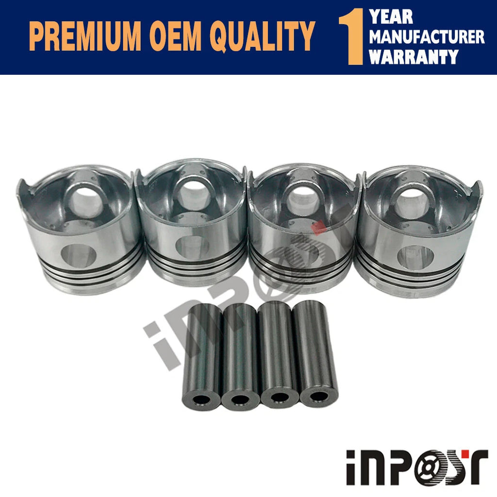 Set of 4 STD Pistons for Mitsubishi MT271 MT311 S4L S4L2 Peljob EB350 EB406