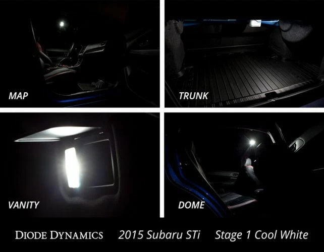 Interior LED Light Bulbs Kit for Diode Dynamics White for 2015-2020 Subaru WRX STi