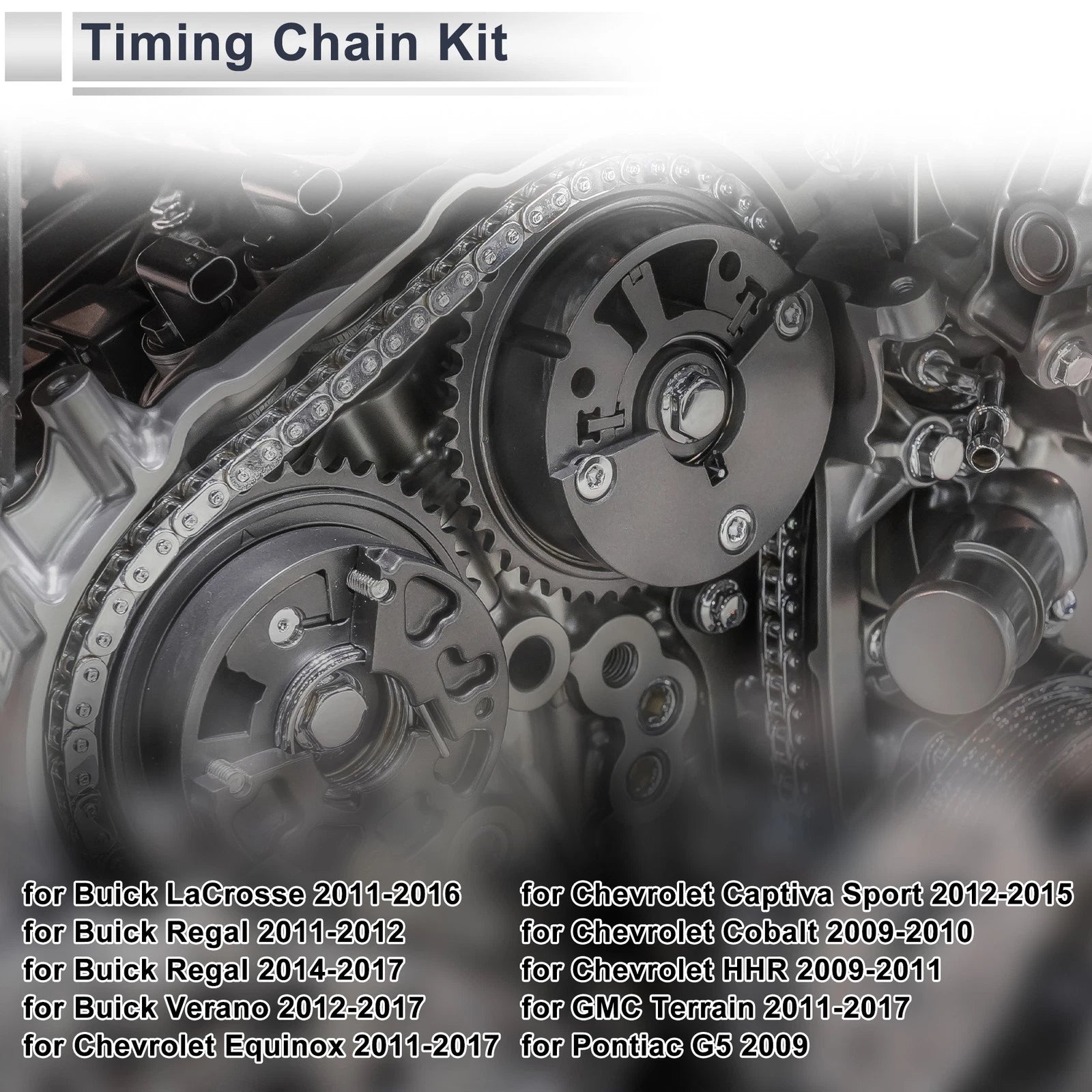 Timing Chain Kit for Buick LaCrosse Regal Verano, Chevrolet Equinox (2010–2017)