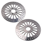 2X 11.8" Polished Front Brake Rotor Disc for