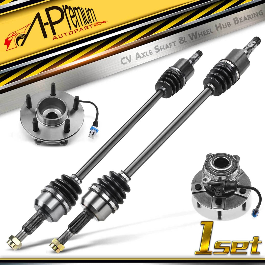 Set of 4 CV Axle Shafts and Wheel Hubs for Chevy Equinox (2005–2010)