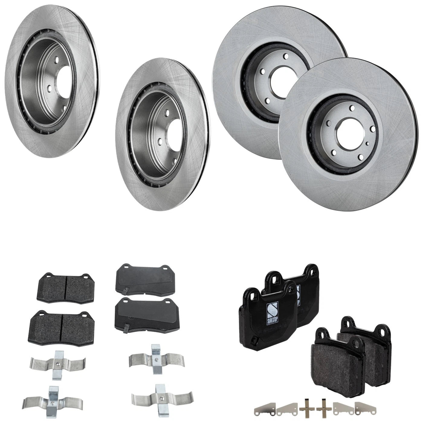Brake Disc Rotors and Pads Kit for Nissan 350Z (2007–2009)