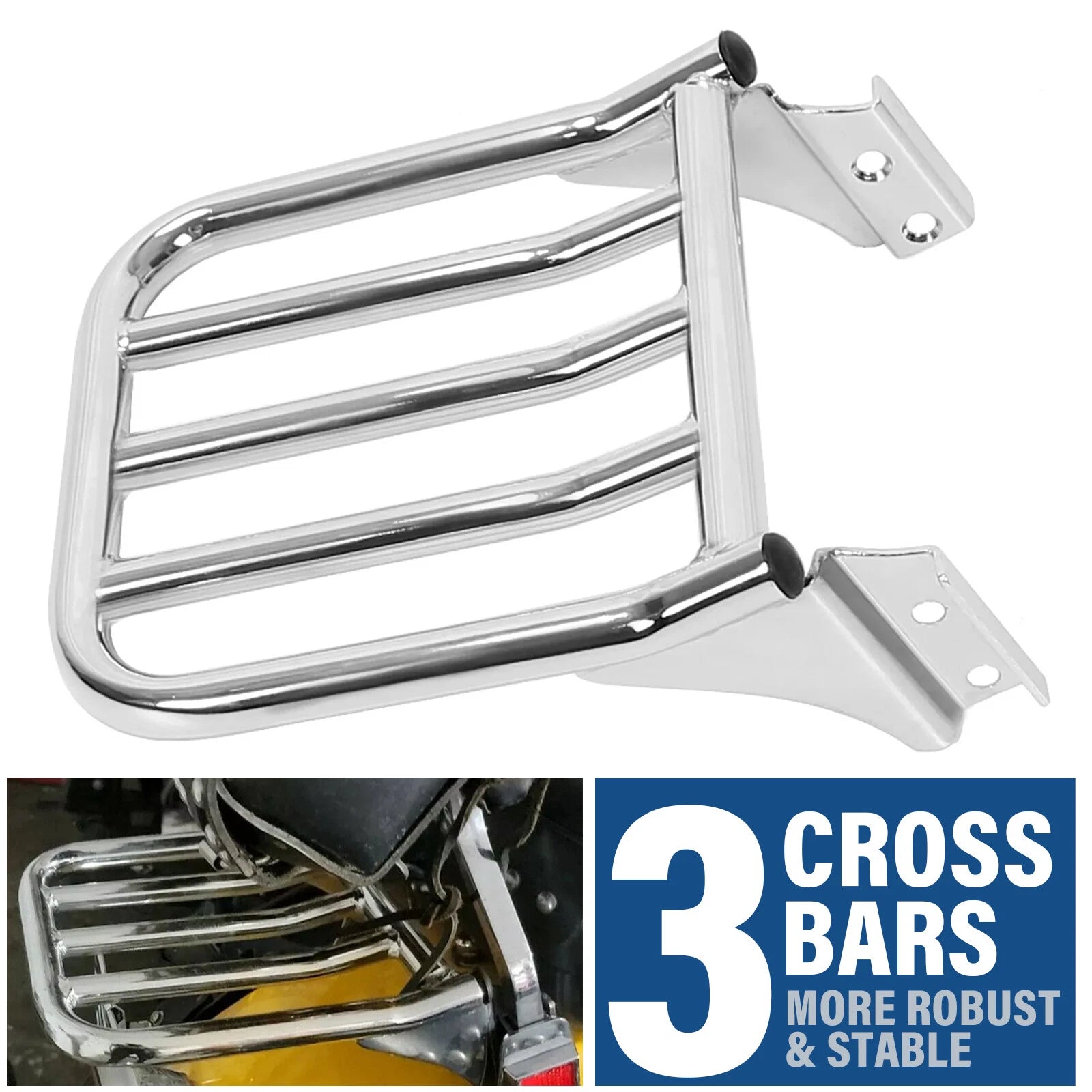 Detachable Rear Backrest Luggage Rack for Harley Davidson Heritage Softail (2000–2017)