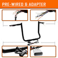 12" Prewired Handlebar for Harley Street Glide/Electra Glide/Ultra Limited (2008–2013)