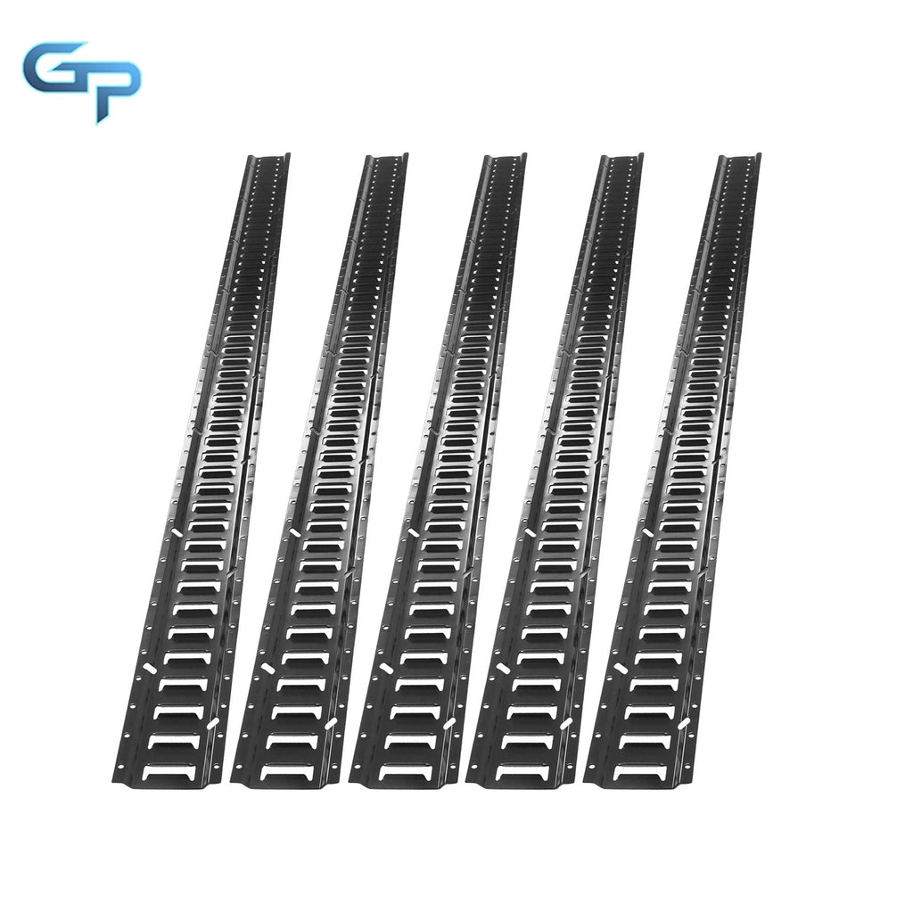 Set of 5 Track Tie Down Rails for Garages Vans Trailers
