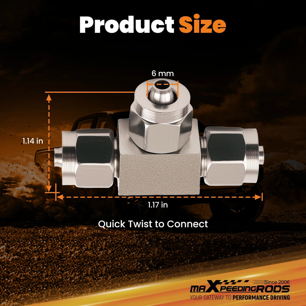 Pair Stainless Steel Pneumatic Air Pipe Quick Fitting Connectors for [Make Model] ([YYYY–YYYY])