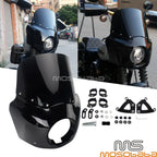 Front Headlight Fairing w/ Extension Blocks for Harley Motorcycle