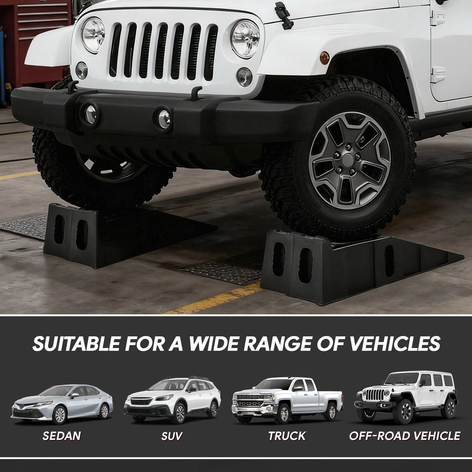 Car Ramps Set of 2 for Universal Lifting (14000lbs, 6.7" Lift)