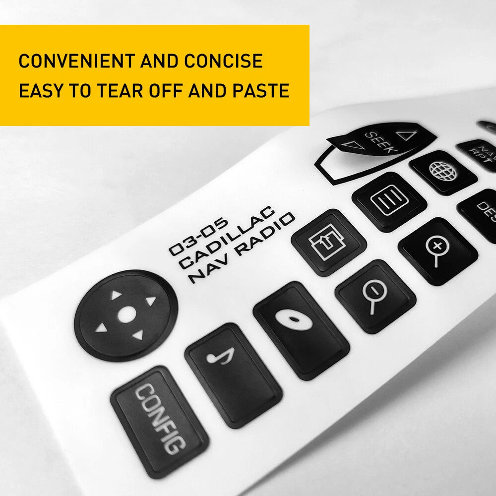 Navigation Button Repair Decals for GMC Sierra Yukon XL 1500 2500 (2003–2006)