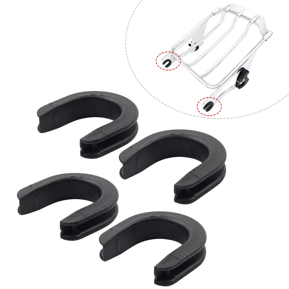 2 Pair Rear Sissy Bar Luggage Rack Side Mounting Grommet for Harley (2009–2009)