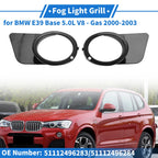 Pair of Front Bumper Fog Light Covers 51112496283 for BMW M5 (2000–2003)