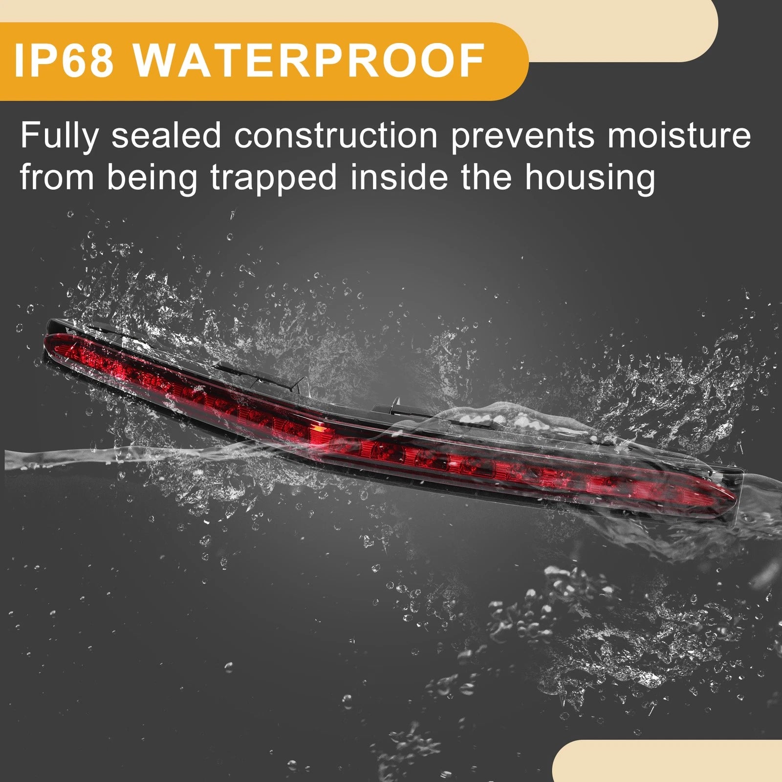 Third Brake Stop Light for Mercedes-Benz E550 (2012–2017) ABS Red
